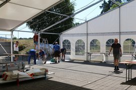 Aufbau fürs Festwochenende