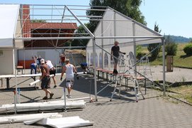 Aufbau fürs Festwochenende