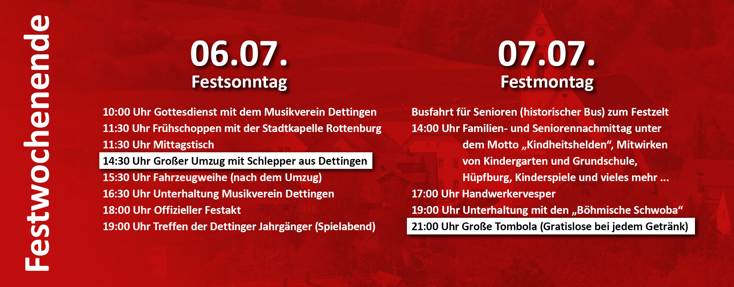 Festwochenende 750 Jahre Dettingen